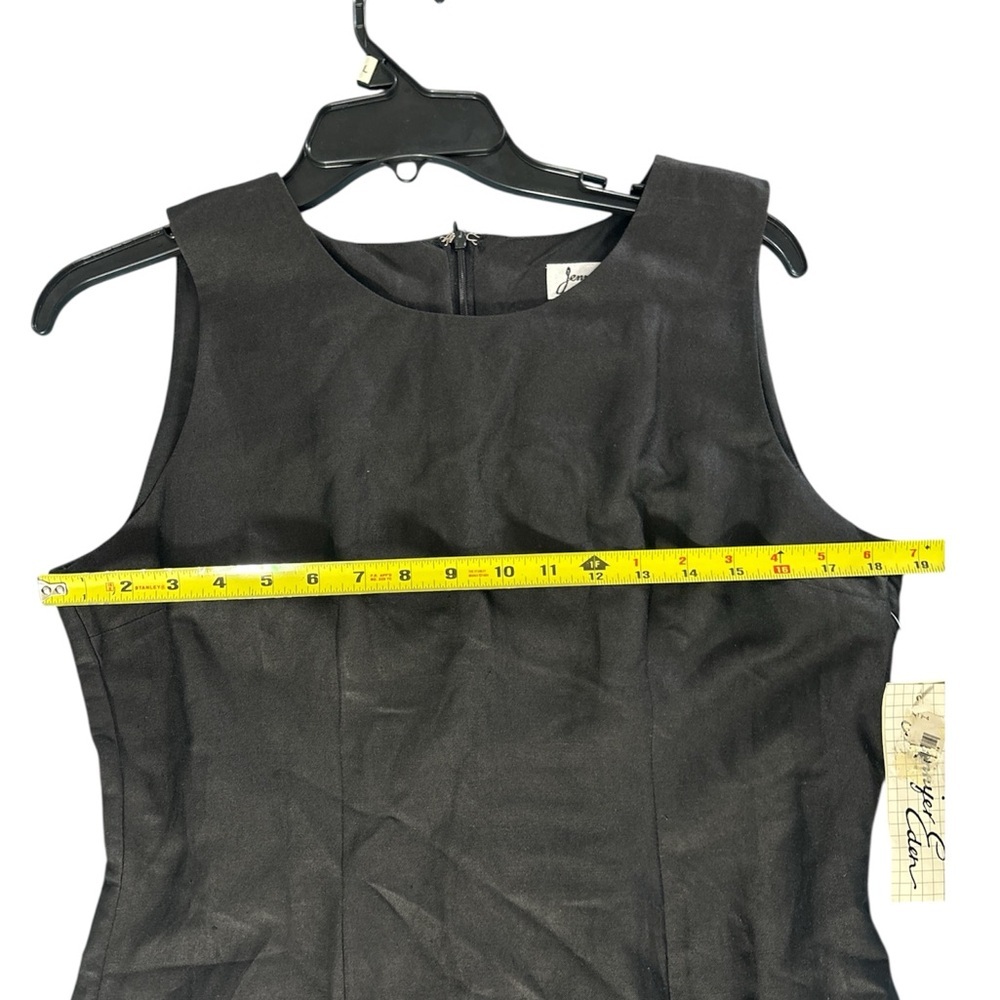 NWT Vintage Jennifer Eden Black Knee-Length Sheath Sleeveless Dress Size 12 - Picture 5 of 12